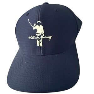 William Murray Flex Fit Size L-XL Navy Blue With Plaid inside Lined Bill Golf